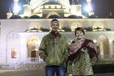 Андрей Петровский и Дарья Каа в Грозном.