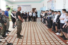 Встреча поисковиков ВПК «Русские витязи» со школьниками.