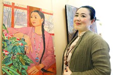 Лина У и «Портрет китайской девушки»  художника Владимира Арискина.