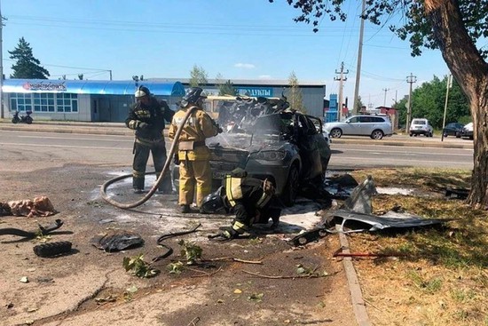 Взорванная BMW X6. Прокуратура Ставропольского края
