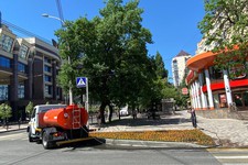 Озеленители поливают цветы в Ставрополе дважды в день